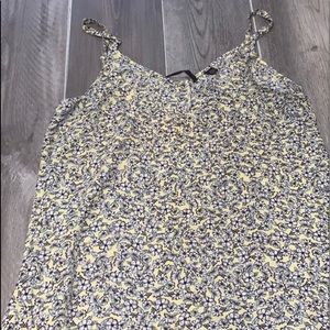 Yellow floral tank top
